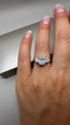 Platinum 2.20ct Lab-Grown Oval Cut & Heart Cut Diamond Engagement Ring | 1.50ct Centre Oval Cut