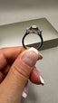 Platinum 2.20ct Lab-Grown Oval Cut & Heart Cut Diamond Engagement Ring | 1.50ct Centre Oval Cut