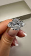 Platinum 2.20ct Lab-Grown Oval Cut & Heart Cut Diamond Engagement Ring | 1.50ct Centre Oval Cut