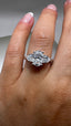 Platinum 2.20ct Lab-Grown Oval Cut & Heart Cut Diamond Engagement Ring | 1.50ct Centre Oval Cut