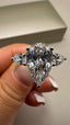 Platinum 3.70ct Lab-Grown Pear Cut & Pear Cut Diamond Engagement Ring | 3.00ct Centre Pear Cut