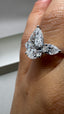 Platinum 3.70ct Lab-Grown Pear Cut & Pear Cut Diamond Engagement Ring | 3.00ct Centre Pear Cut