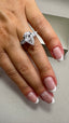 Platinum 3.70ct Lab-Grown Pear Cut & Pear Cut Diamond Engagement Ring | 3.00ct Centre Pear Cut