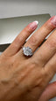 Platinum 3.50ct Lab-Grown Cushion Cut & Half Moon Diamond Engagement Ring | 3.00ct Centre Cushion Cut