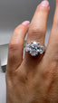 Platinum 3.50ct Lab-Grown Oval Cut & Oval Cut Diamond Engagement Ring | 2.50ct Centre Oval Cut