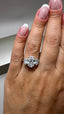 Platinum 3.50ct Lab-Grown Oval Cut & Oval Cut Diamond Engagement Ring | 2.50ct Centre Oval Cut