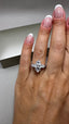 Platinum 2.50ct Lab-Grown Marquise Cut & Pear Cut Diamond Engagement Ring | 2.00ct Centre Marquise Cut