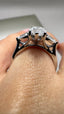 Platinum 2.50ct Lab-Grown Marquise Cut & Pear Cut Diamond Engagement Ring | 2.00ct Centre Marquise Cut