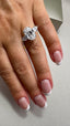 Platinum 3.70ct Lab-Grown Oval Cut & Pear Cut Diamonds Engagement Ring | 3.00ct Centre Oval Cut