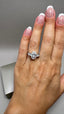 Platinum 3.70ct Lab-Grown Oval Cut & Pear Cut Diamonds Engagement Ring | 3.00ct Centre Oval Cut