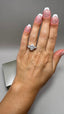 Platinum 3.70ct Lab-Grown Oval Cut & Pear Cut Diamonds Engagement Ring | 3.00ct Centre Oval Cut
