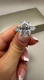 Platinum 3.70ct Lab-Grown Oval Cut & Pear Cut Diamonds Engagement Ring | 3.00ct Centre Oval Cut