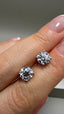 9ct White Gold Single Stone Lab-Grown Diamond Stud Earrings | 2.00ct Round Diamonds