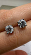 9ct White Gold Single Stone Lab-Grown Diamond Stud Earrings | 1.40ct Round Diamonds