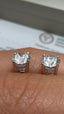 9ct White Gold Single Stone Diamond Stud Earrings | 1.00ct Round Diamonds
