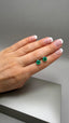 9ct White Gold Single Stone Lab-Grown Emerald Stud Earrings | 2.00ct Round Emeralds