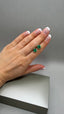 9ct White Gold Single Stone Lab-Grown Emerald Stud Earrings | 2.00ct Round Emeralds