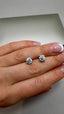 9ct White Gold Single Stone Diamond Stud Earrings | 2.00ct Round Diamonds
