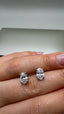18ct White Gold Single Stone Diamond Stud Earrings | 2.00ct Oval Diamonds