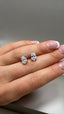 18ct White Gold Single Stone Diamond Stud Earrings | 2.00ct Oval Diamonds
