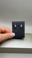 Platinum Single Stone Diamond Stud Earrings | 2.00ct Emerald Cut Diamonds