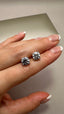 9ct White Gold Single Stone Diamond Stud Earrings | 3.00ct Round Cut Diamonds