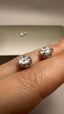 9ct White Gold Single Stone Diamond Stud Earrings | 3.00ct Round Cut Diamonds