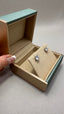 9ct White Gold Single Stone Diamond Stud Earrings | 3.00ct Round Cut Diamonds