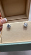 9ct White Gold Single Stone Diamond Stud Earrings | 3.00ct Round Cut Diamonds