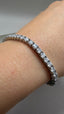 Platinum 6.35ct Lab-Grown Round Diamonds | Tennis Bracelet