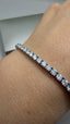 Platinum 6.35ct Lab-Grown Round Diamonds | Tennis Bracelet