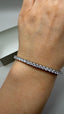 Platinum 6.35ct Lab-Grown Round Diamonds | Tennis Bracelet