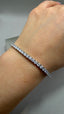 Platinum 6.35ct Lab-Grown Round Diamonds | Tennis Bracelet