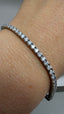 Platinum Lab-Grown Diamond Tennis Bracelet | 4.45ct Round Diamonds