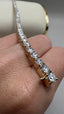 9ct Yellow Gold Lab-Grown Diamond Tennis Bracelet | 12.00ct Round Diamonds