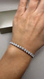 9ct White Gold Lab-Grown Diamond Tennis Bracelet | 10.00ct Round Diamonds