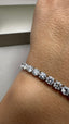 9ct White Gold Lab-Grown Diamond Tennis Bracelet | 10.00ct Round Diamonds