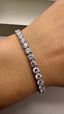 9ct White Gold Lab-Grown Diamond Tennis Bracelet | 10.00ct Round Diamonds