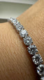 9ct White Gold Lab-Grown Diamond Tennis Bracelet | 10.00ct Round Diamonds