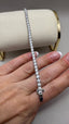 9ct White Gold Lab-Grown Diamond Tennis Bracelet | 10.00ct Round Diamonds