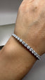 9ct White Gold Lab-Grown Diamond Tennis Bracelet | 9.00ct Round Diamonds