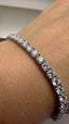 9ct White Gold Lab-Grown Diamond Tennis Bracelet | 7.00ct Round Diamonds