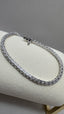 9ct White Gold Lab-Grown Diamond Tennis Bracelet | 6.00ct Round Diamonds