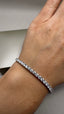 9ct White Gold Lab-Grown Diamond Tennis Bracelet | 6.00ct Round Diamonds