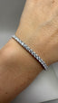 9ct White Gold Lab-Grown Diamond Tennis Bracelet | 6.00ct Round Diamonds