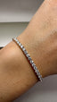 9ct Yellow Gold Lab-Grown Diamond Tennis Bracelet | 5.00ct Round Diamonds