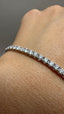 9ct White Gold Lab-Grown Diamond Tennis Bracelet | 4.00ct Round Diamonds