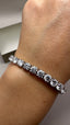 9ct White Gold Lab-Grown Diamond Tennis Bracelet | 17.00ct Round Diamonds