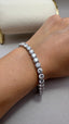 9ct White Gold Lab-Grown Diamond Tennis Bracelet | 17.00ct Round Diamonds