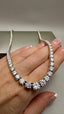 9ct Yellow Gold Lab-Grown Diamond Graduated Tennis Necklace | 25.00ct Round Diamonds